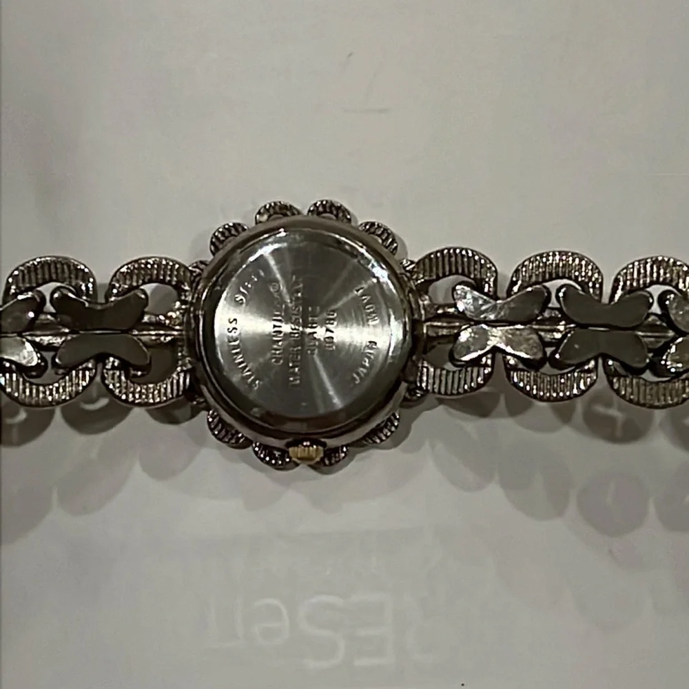 Chantilly Quartz Gold and Silver Tone Ladies Fashion Watch Dainty Elegant